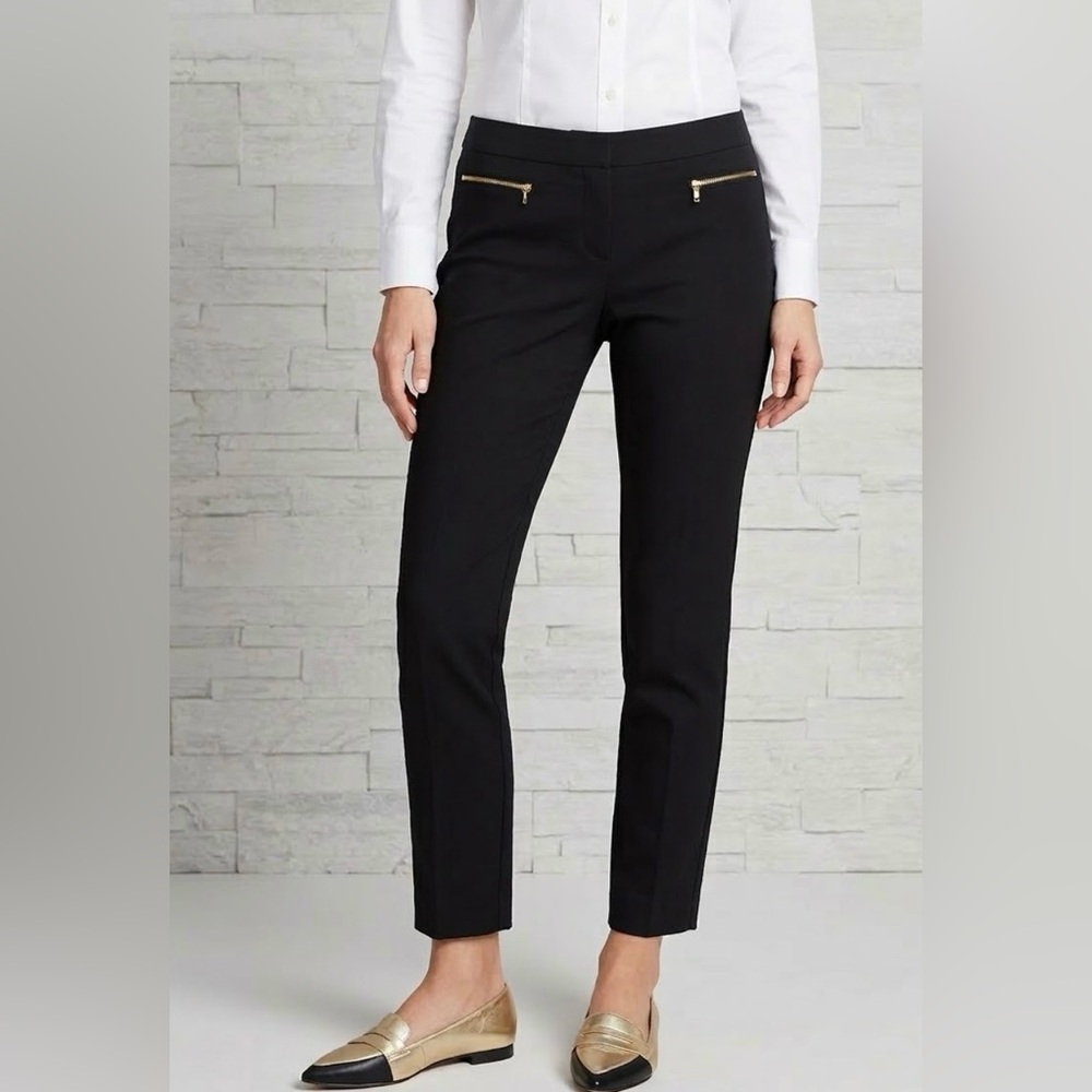 Alfani Black Stretch Knit Ankle Pants Workwear - Women’s 10P